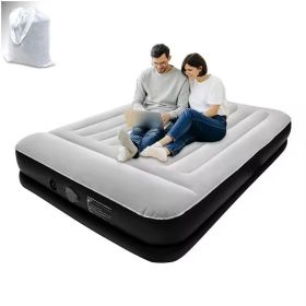 Air Mattress, 16" Raised Full Size Self Inflatable Blow Up Mattress with Built in Pump, Thick Comfort Air Bed for Camping, Guests & Home,