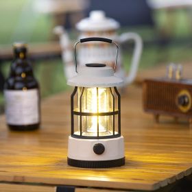 l400 Lumens NEW Retro Camping Lights; Atmosphere Tent Lights COB Battery Lighting Hanging Lights; Outdoor Camping Accessories (Color: L801B-White)