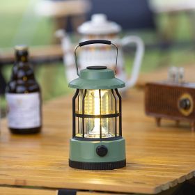 l400 Lumens NEW Retro Camping Lights; Atmosphere Tent Lights COB Battery Lighting Hanging Lights; Outdoor Camping Accessories (Color: L801B-Green)