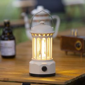 l400 Lumens NEW Retro Camping Lights; Atmosphere Tent Lights COB Battery Lighting Hanging Lights; Outdoor Camping Accessories (Color: L800B-White)